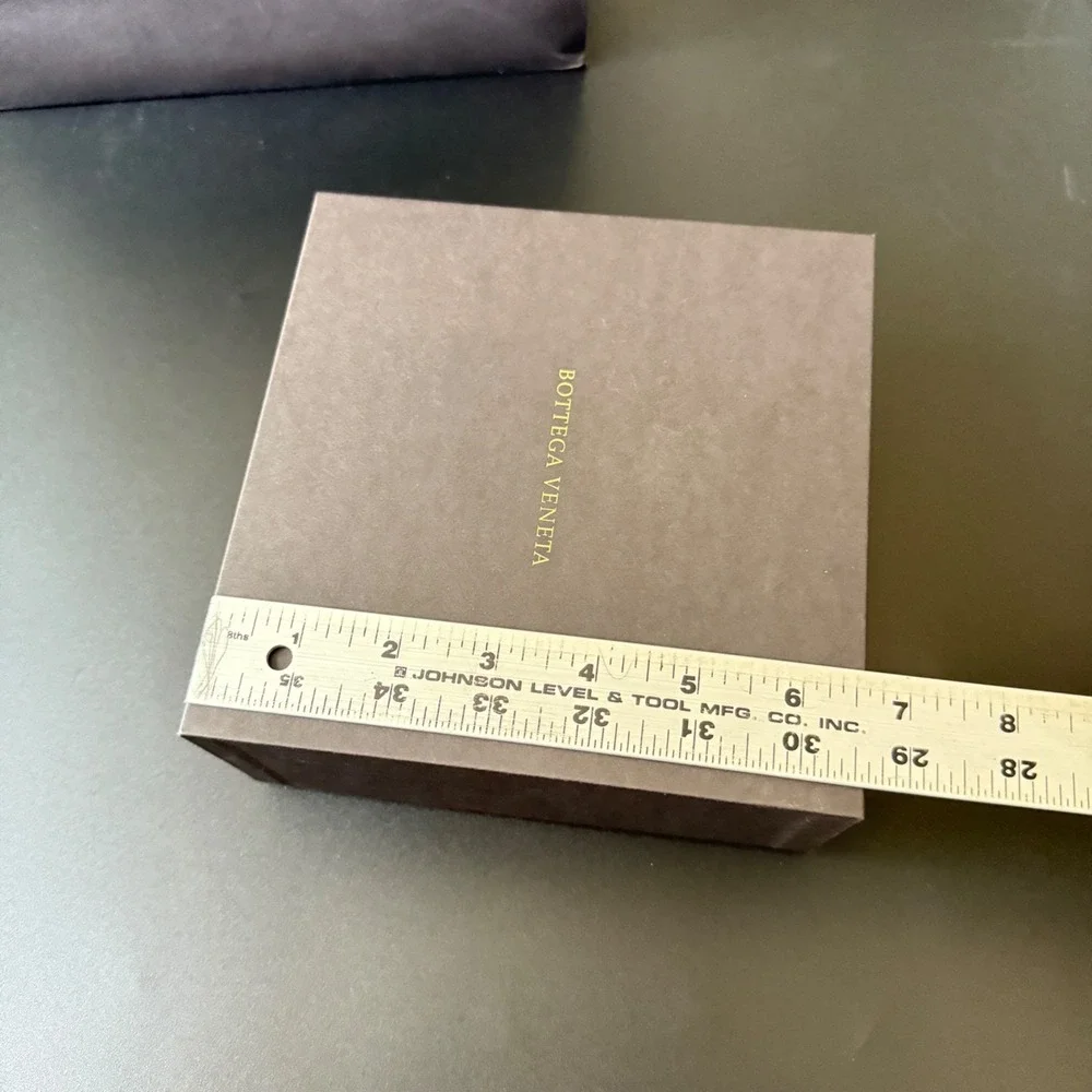 Authentic Bottega Veneta brown gift box, dust bag, card 6 3/4
